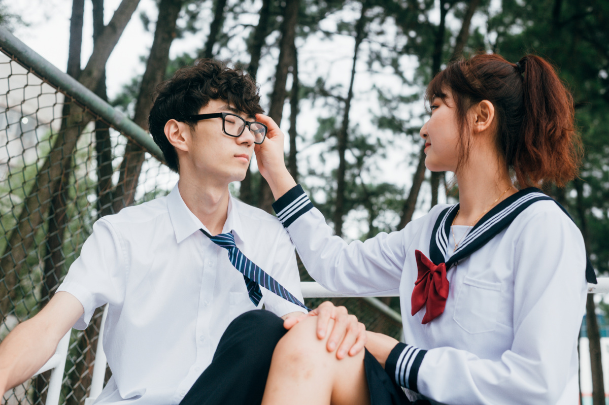 夏日限定校园恋爱写真50mmf18尼康d700穿jk和dk制服真的很适合拍校园