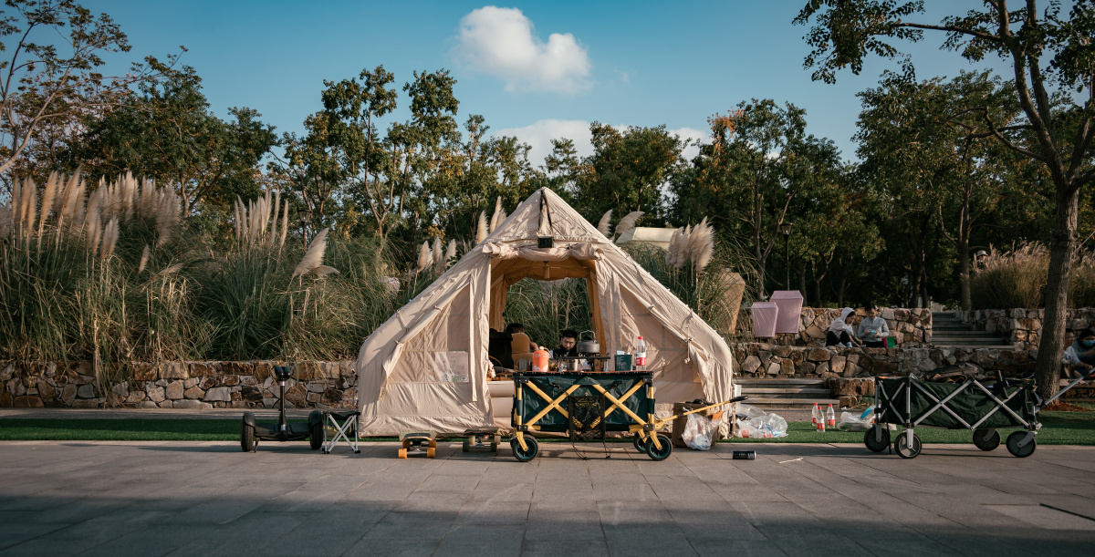 前滩休闲公园帐篷营地秋日随拍 - 空一tyksi - 图虫