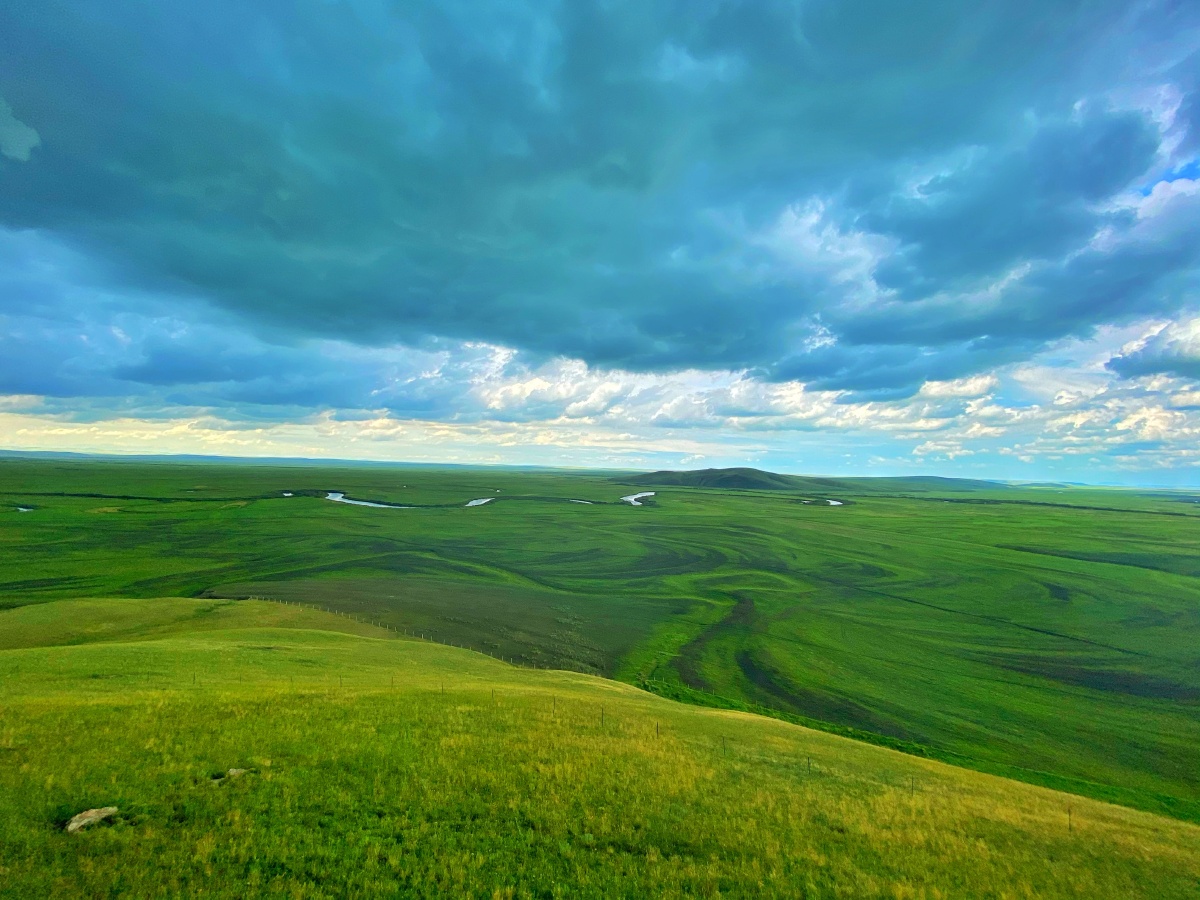 呼伦贝尔大草原边境公路的美景