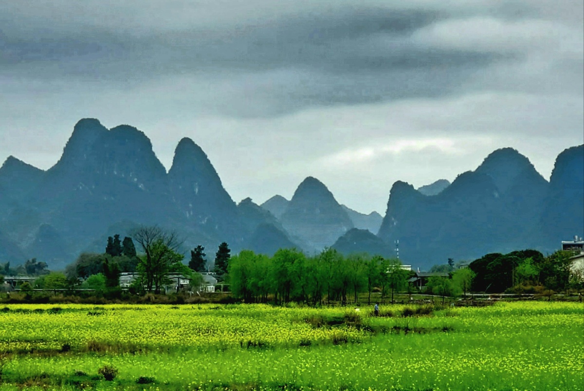 山青乡村田园风光