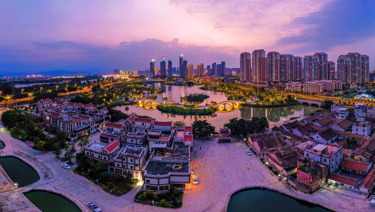 生态漳城昏夜美梁健摄