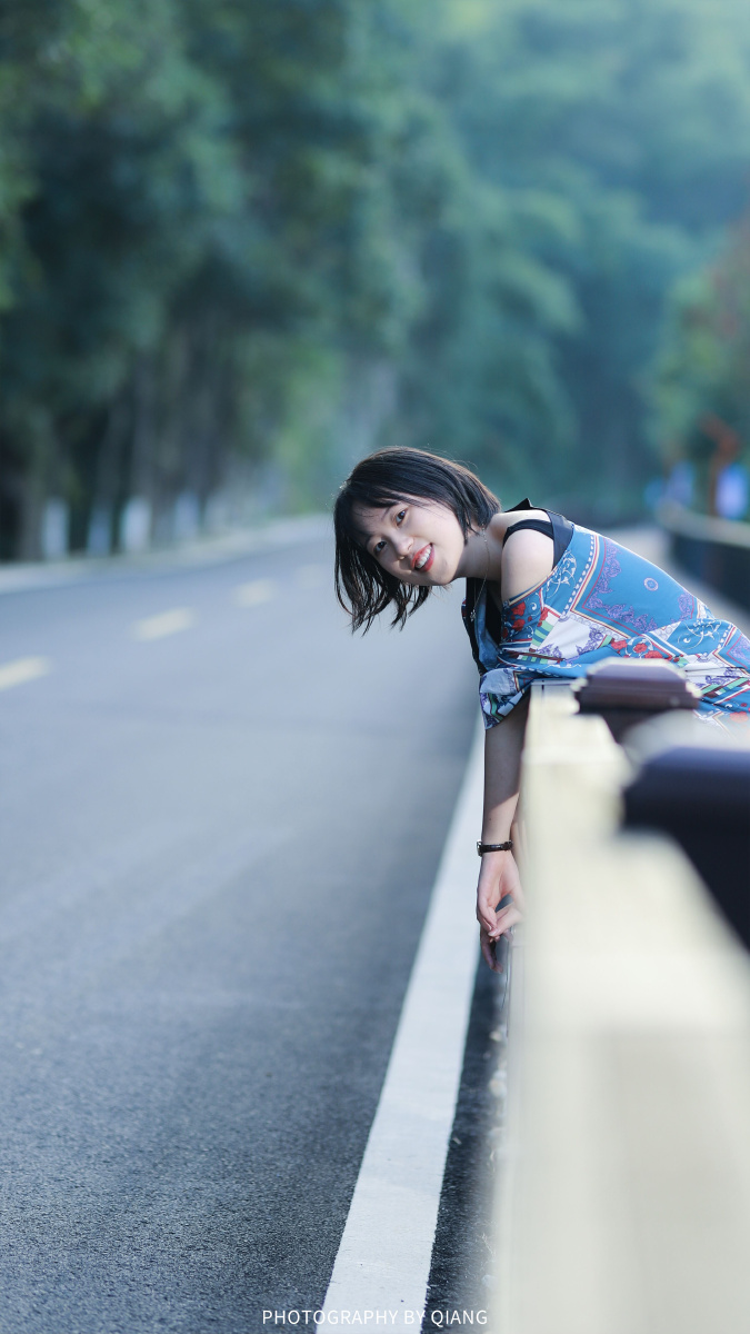 冷色系秋季人像