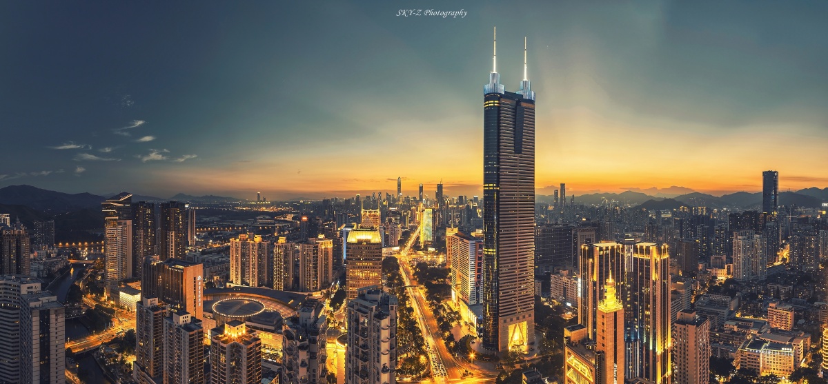 深圳地标帝王大厦全景