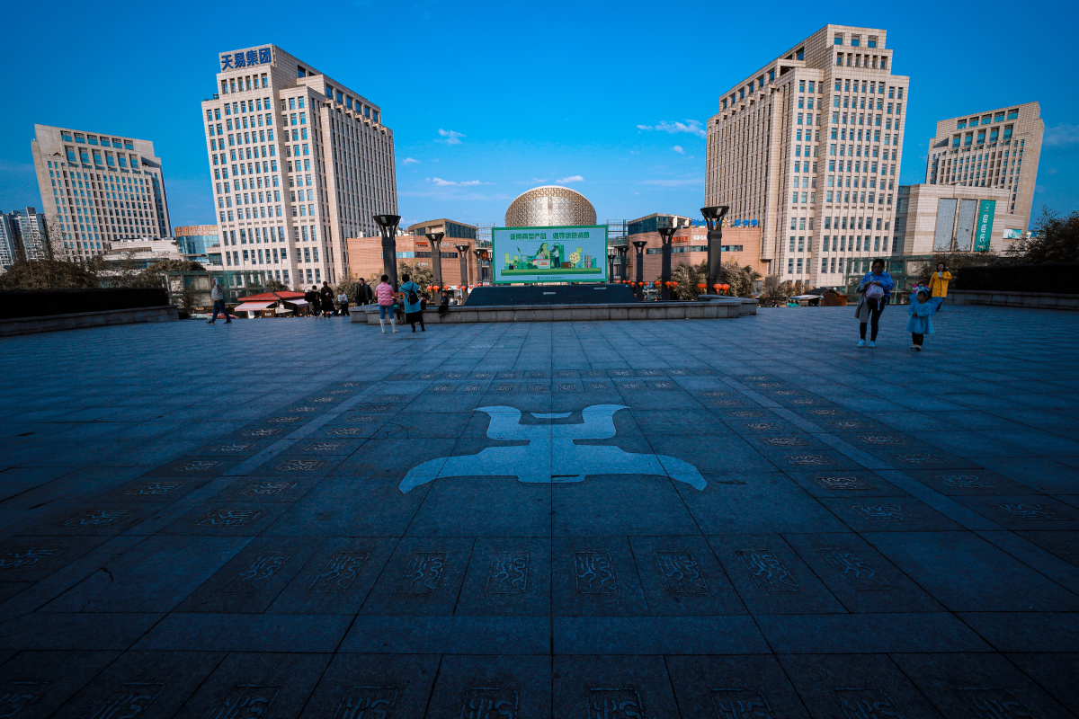 湖南省株洲市市中心美丽炎帝广场