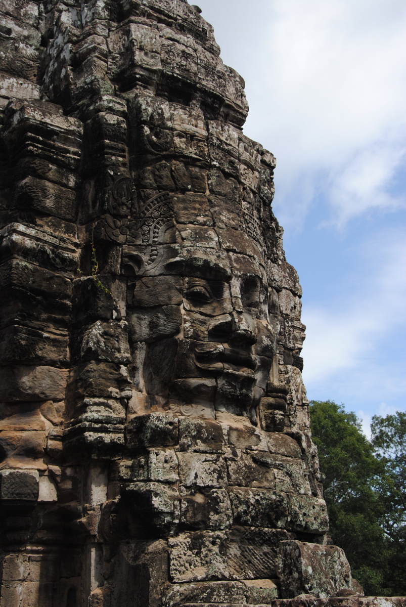 吴哥窟巴戎寺的佛面塔