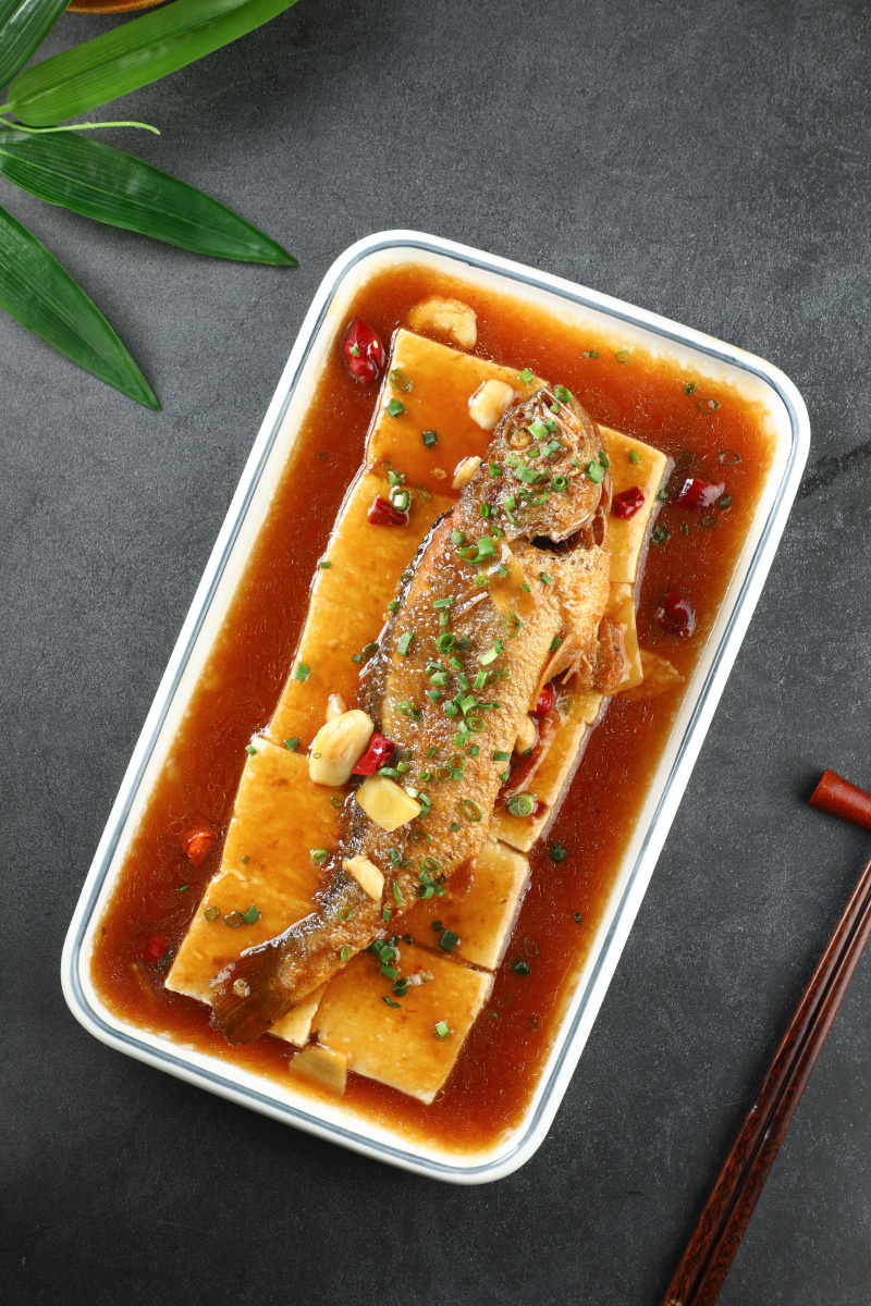 黄鱼烧豆腐 - 西安美食摄影-瘦马
