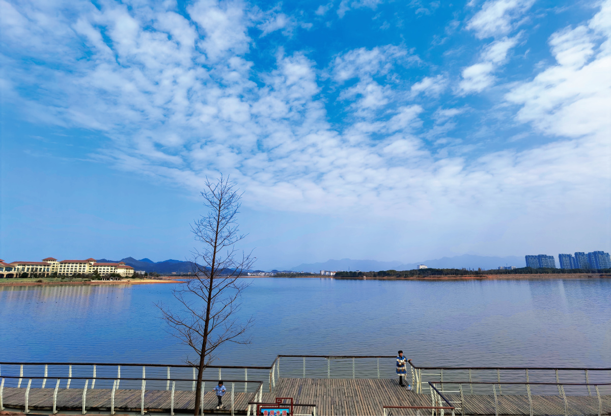 义乌幸福湖的春天颜色