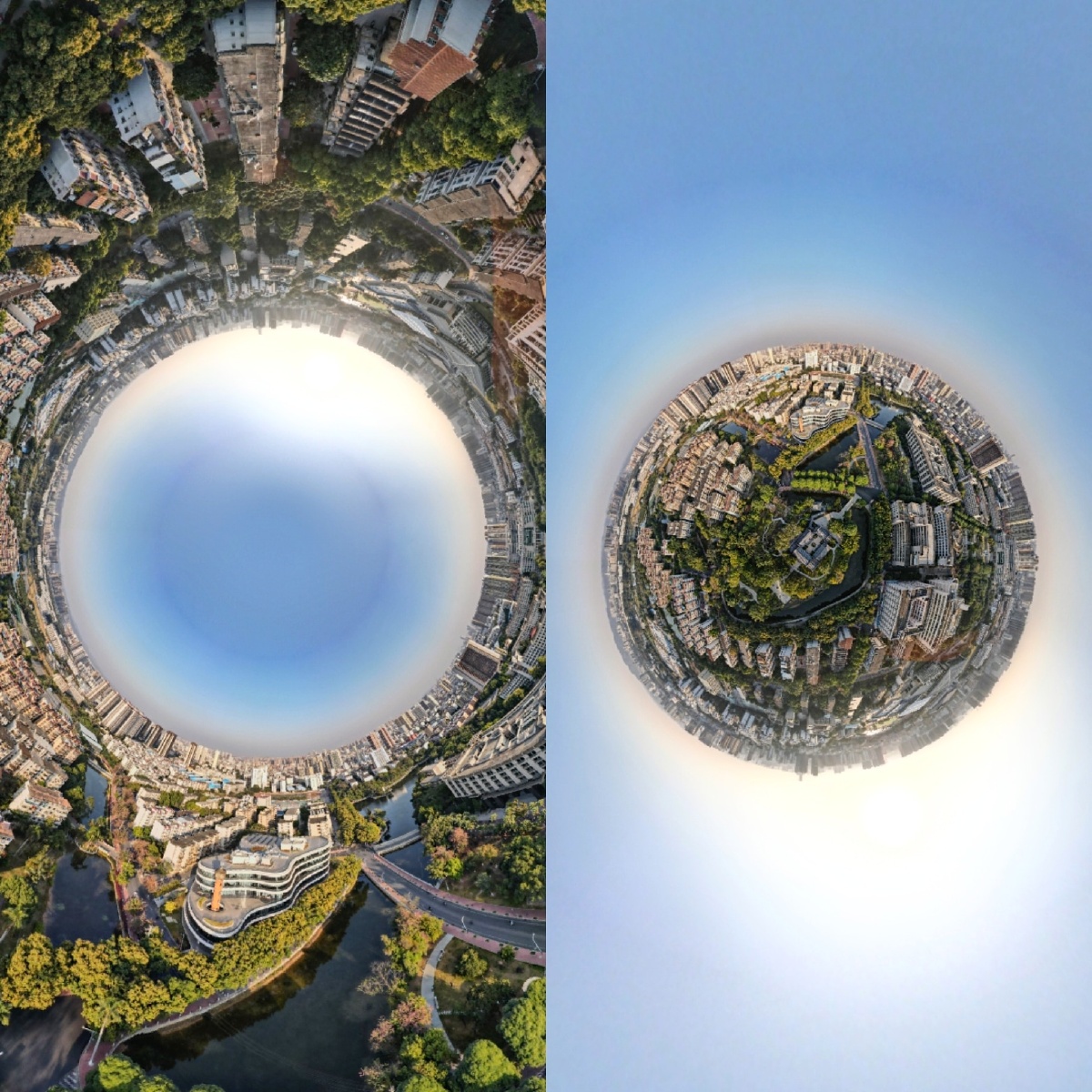 dji全景模式三星球形效果