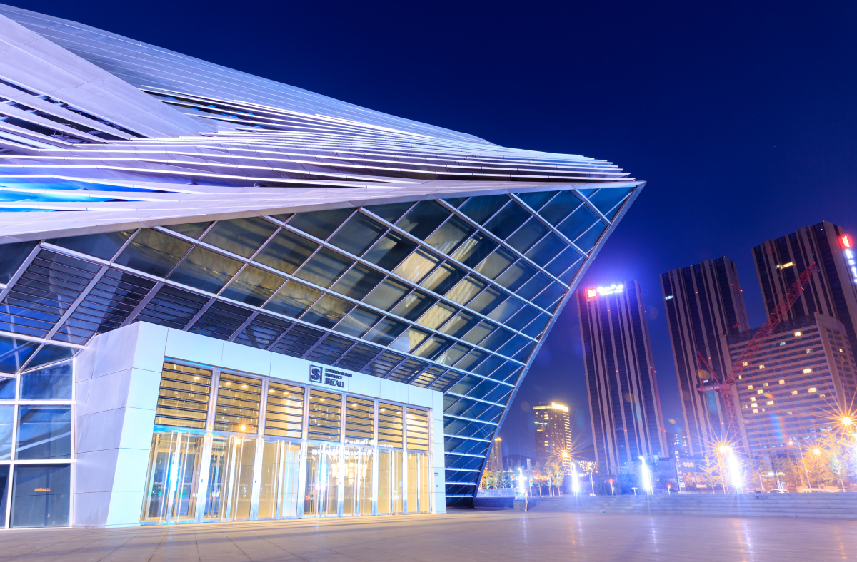大连东港国家剧院夜景