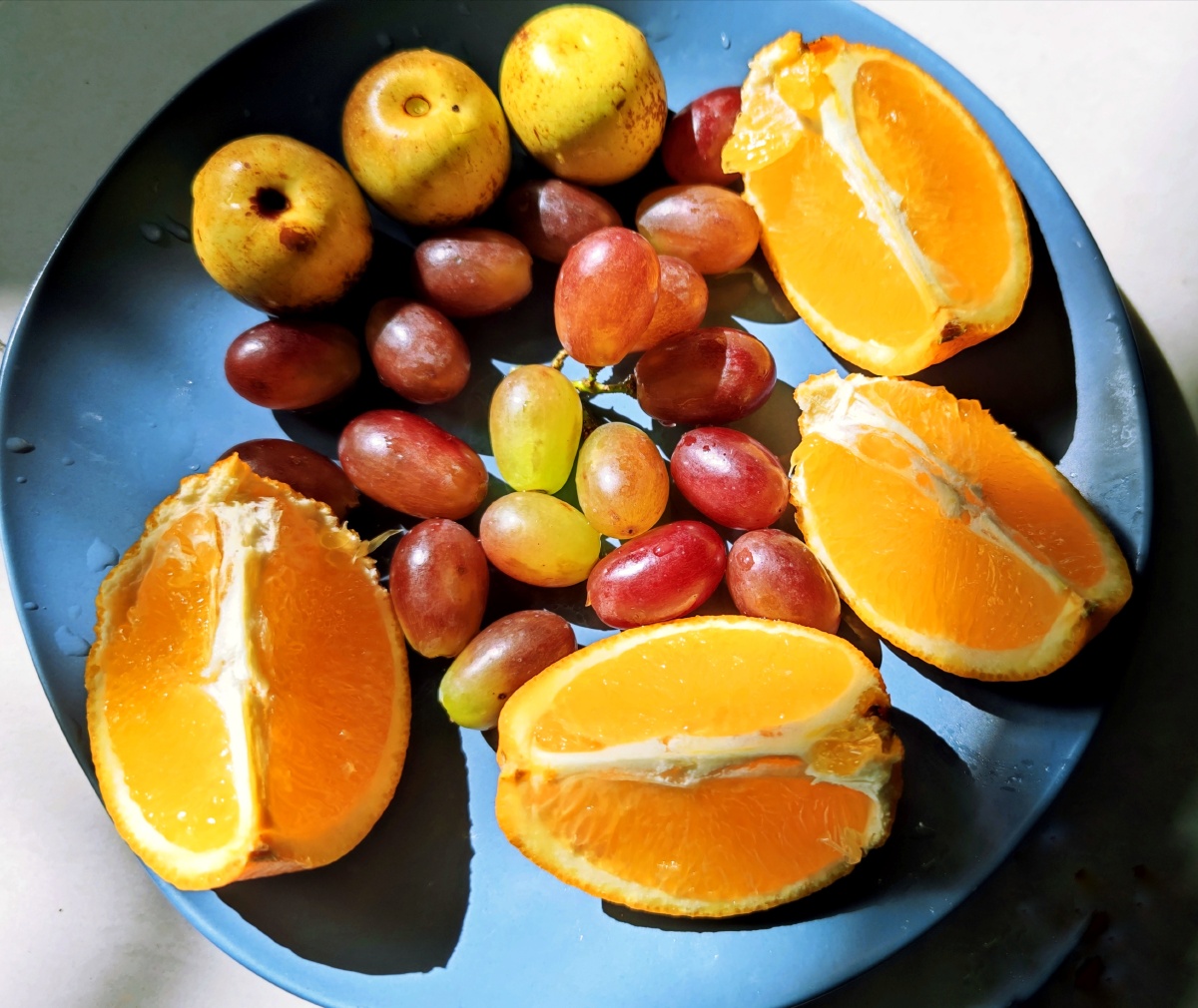 饭后水果看到今天阳光不错随手拍的