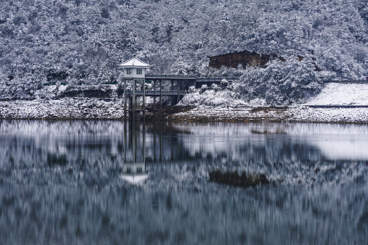 金华山的雪景