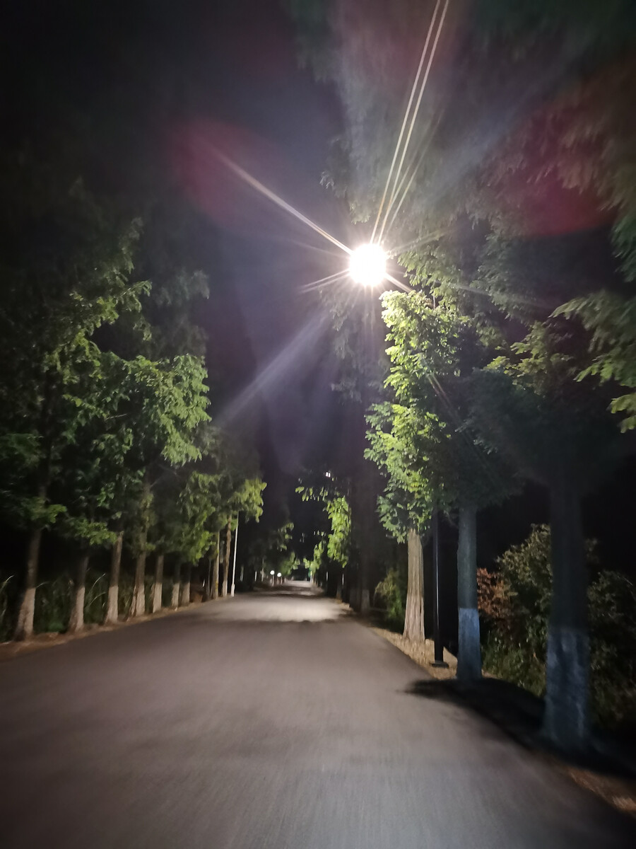 夜晚的乡村小路