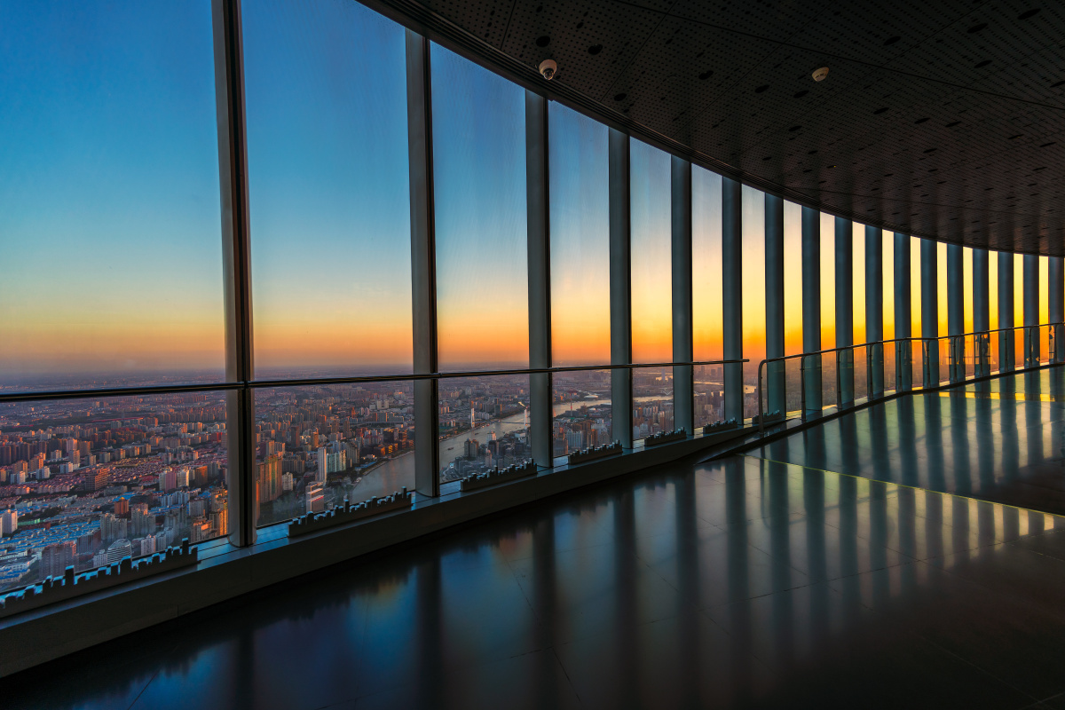 透城市天际线落地窗