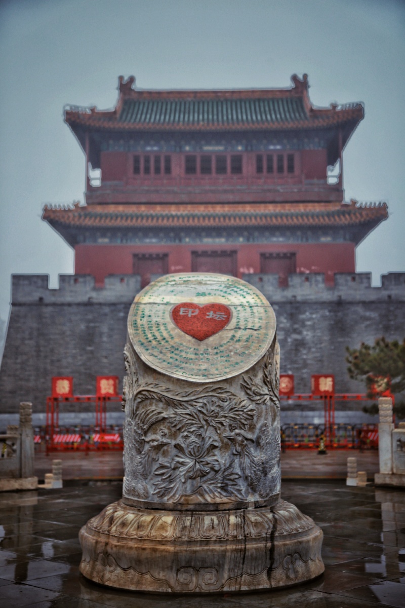 北京密云正月初三情人节鼓楼前面来颗心哈哈