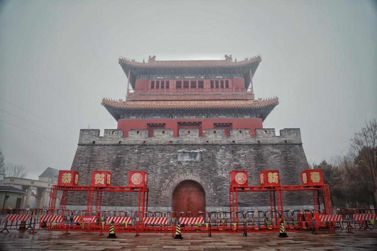 北京密云正月初三情人节鼓楼前面来颗心哈哈