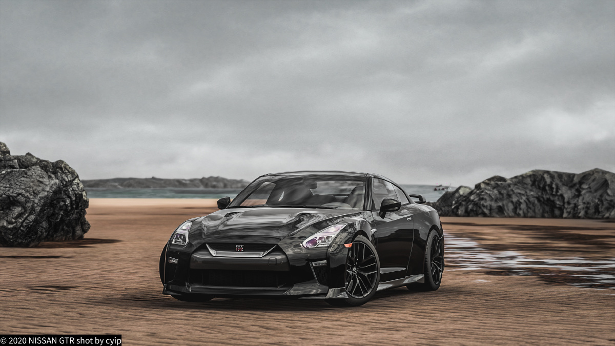 日产gtr游戏摄影极限竞速地平线4