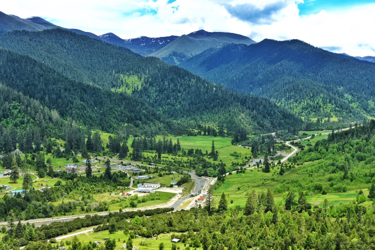 西藏江南林芝森林氧吧被誉为神仙居住的地方鲁朗
