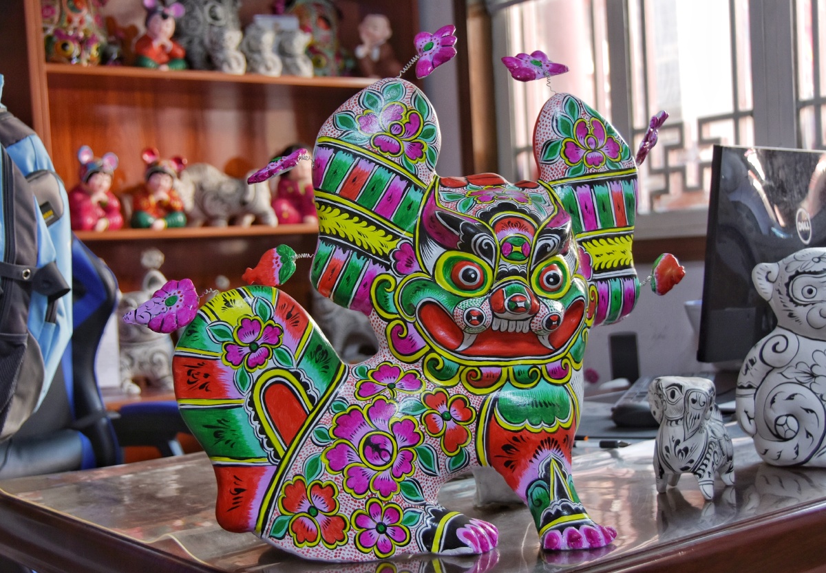 宝鸡凤翔县泥塑村中国泥塑文化第一村彩绘泥塑是第一批国家级非物质