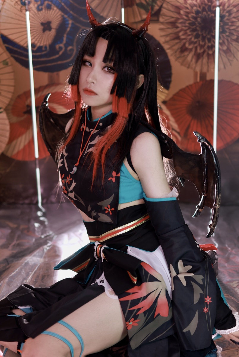 平安京】吸血姬紫裘碧染 日常向微剧情正片(第一次尝试棚拍cos 效果不