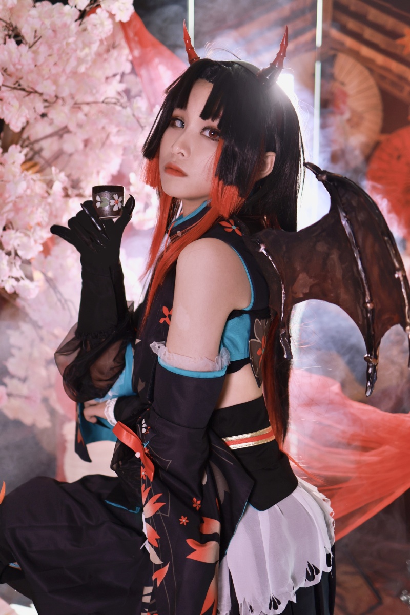 平安京】吸血姬紫裘碧染 日常向微剧情正片(第一次尝试棚拍cos 效果不