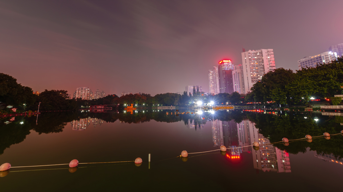 深圳荔枝公园深夜拍摄对焦到无穷远b门拍摄