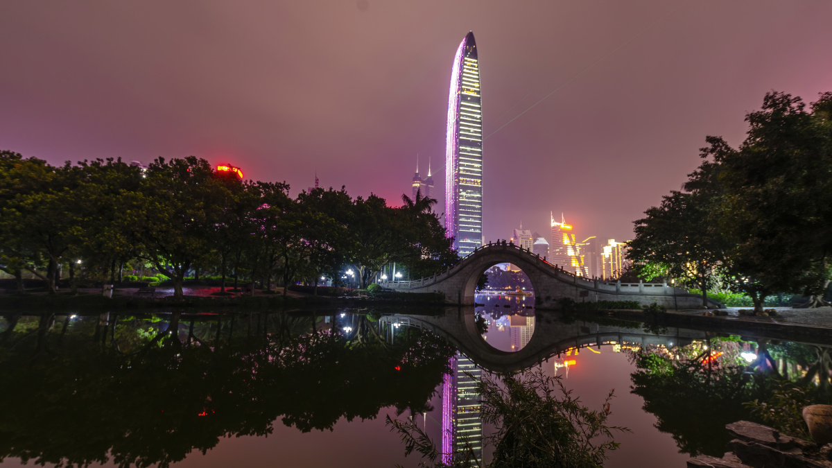 深圳荔枝公园深夜拍摄对焦到无穷远b门拍摄