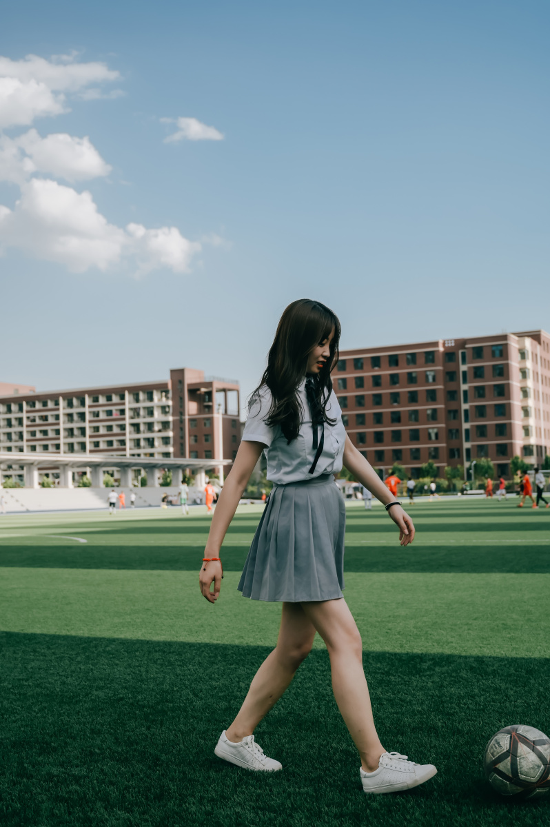 毕业照日系清新jk制服操场