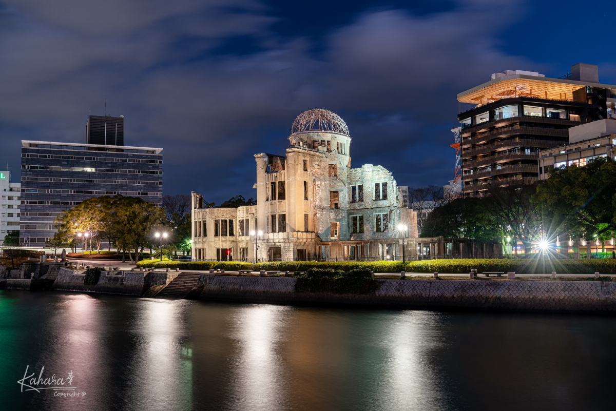 广岛和平纪念公园夜景