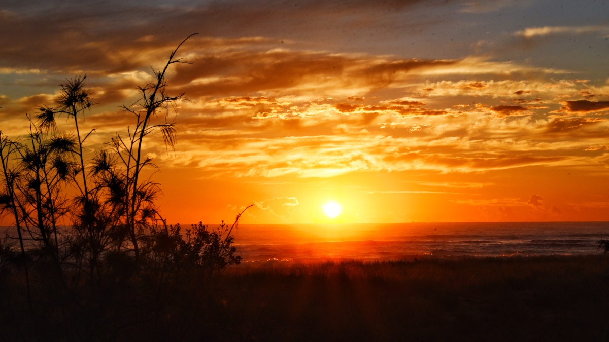 黄金海岸城如其名日出的时候整座城就被金黄色的天空笼罩着