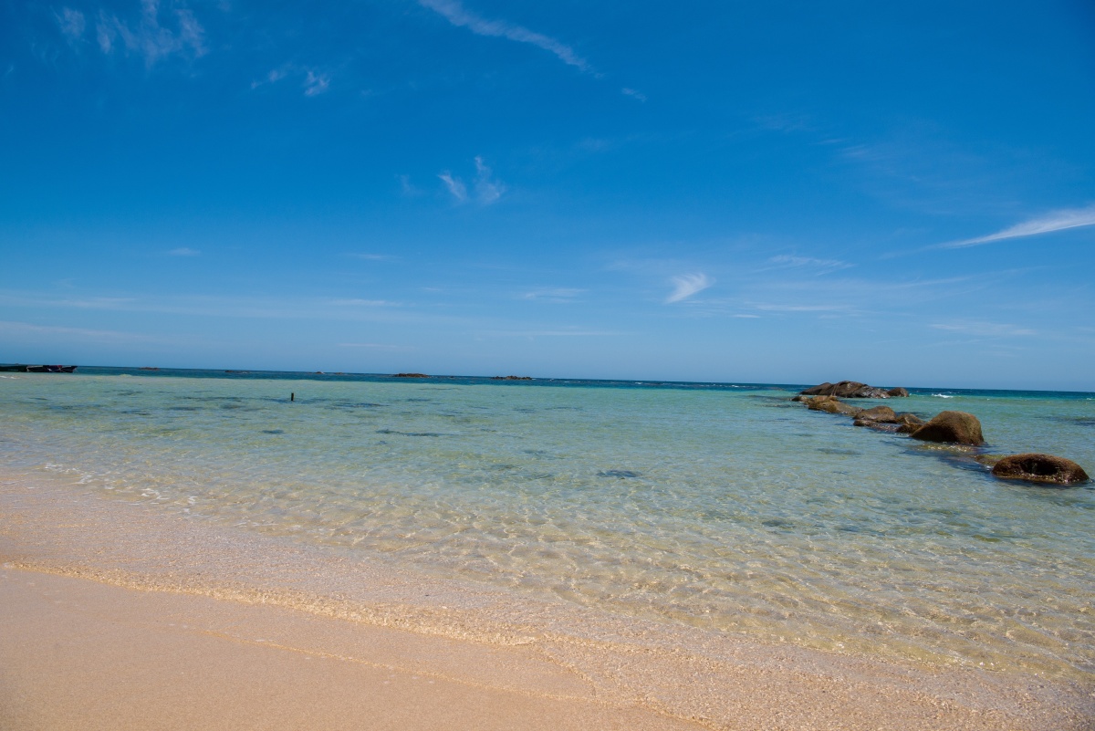 海南文昌抱虎角阳光沙滩海浪真的很美