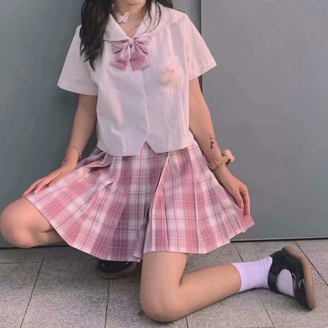 jk安利|一起来穿软妹裙叭超甜的粉格～ - jk制服安利bot - 图虫