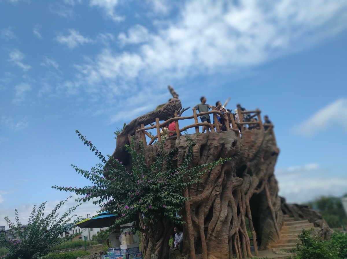 贵州兴义万峰林万峰林孔雀台观光小火车万峰林广场