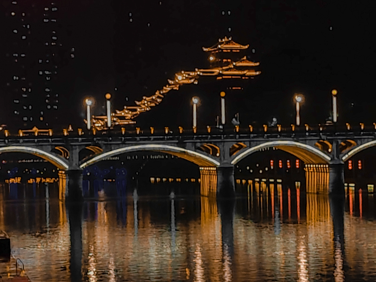 湖北宣恩县城夜景