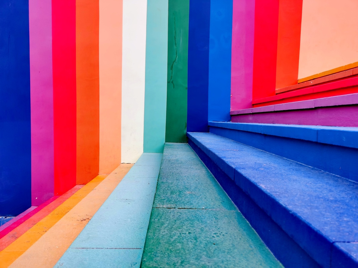 厦门观音山的彩虹台阶