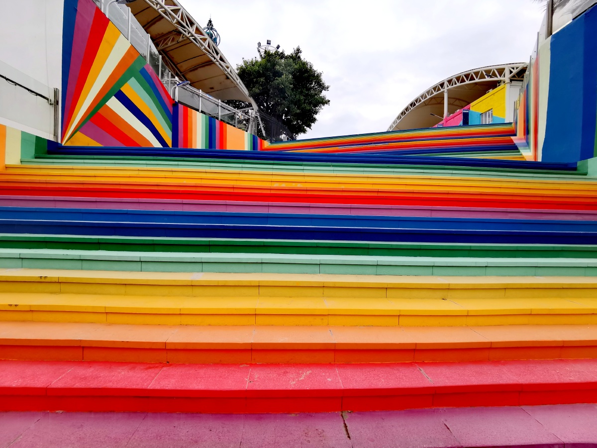 厦门观音山的彩虹台阶