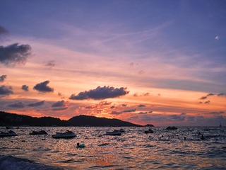 海滩黄昏