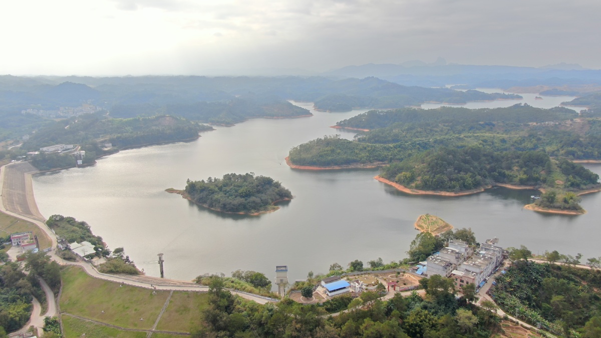 又是航拍的一天,六陈镇水库 - bies7