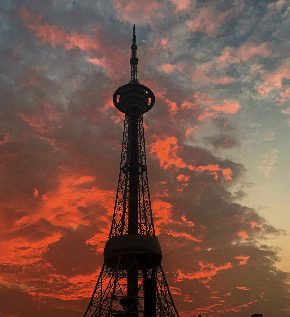 日落的株洲神农塔