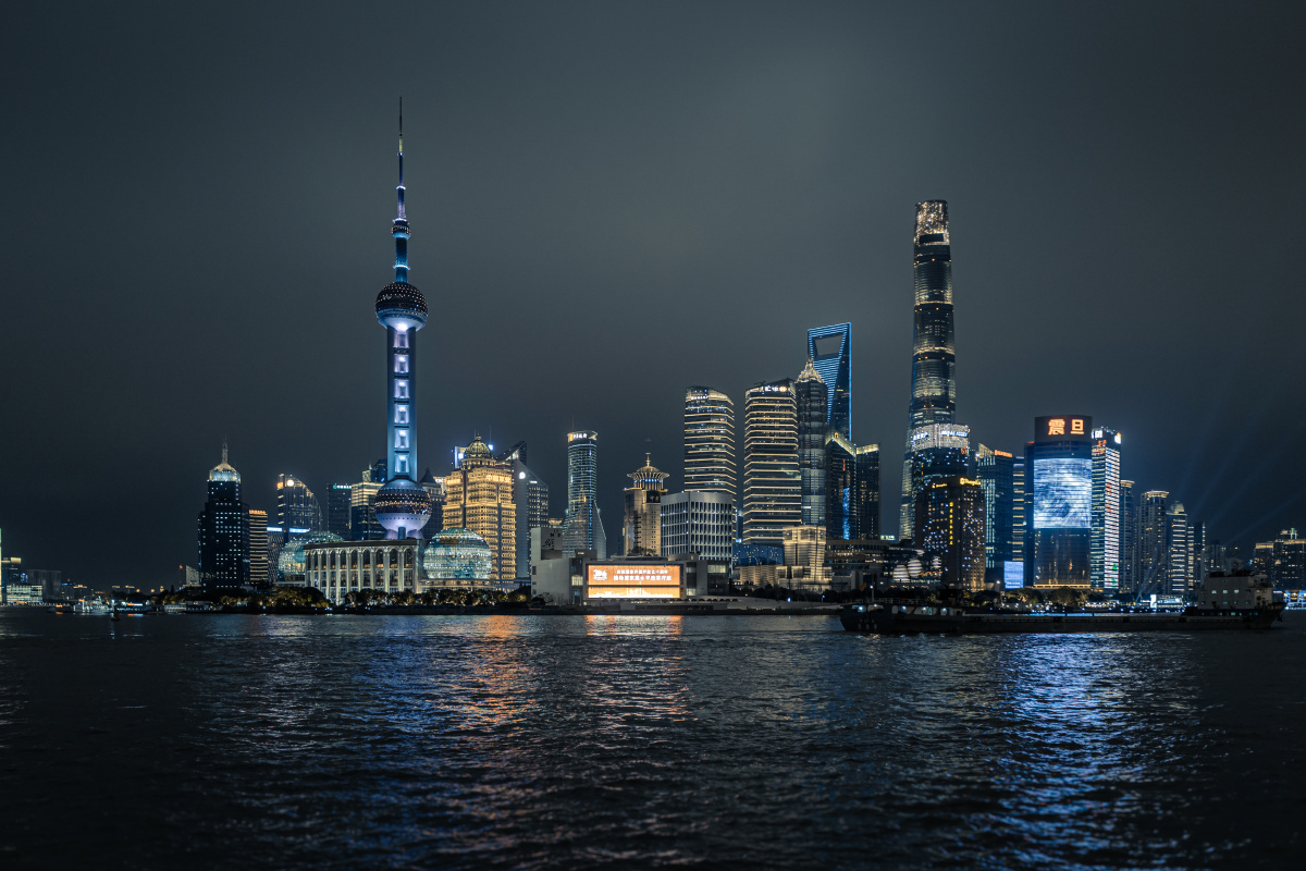 上海陆家嘴浦东东方明珠金融中心金茂大厦上海中心大厦夜景