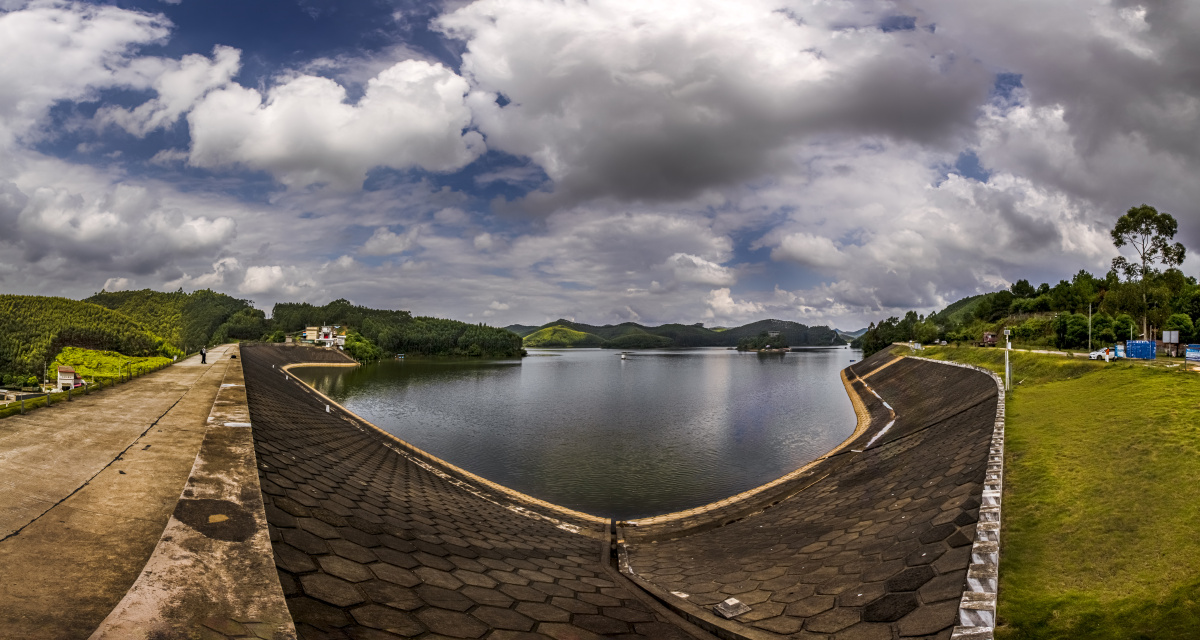 航拍武鸣仙湖水库