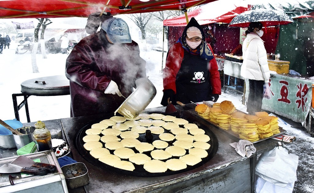 早市食品摊位