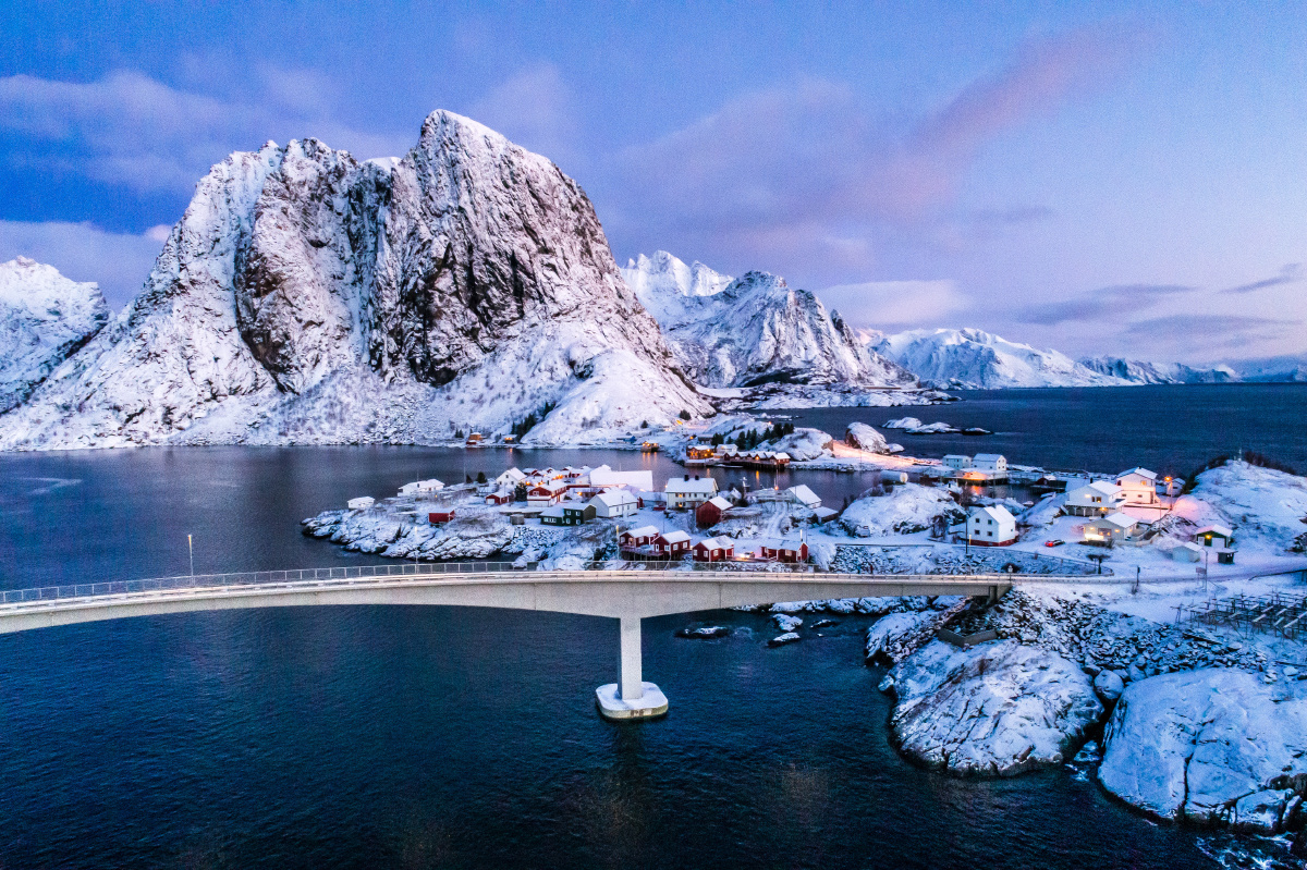 冬天里的罗弗敦群岛lofoten