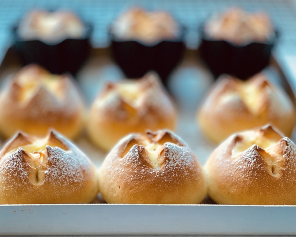 爆浆芝士培根小餐包