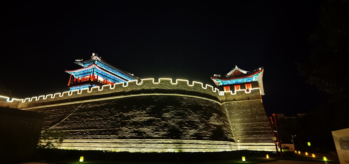 霸州益津关深秋夜景