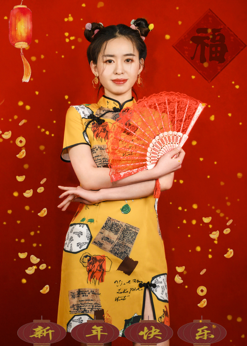 在家给个小美女拍的新年照新年还没到照片提前拍非专业可约拍玩哈