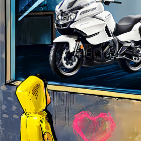 小c的moto日常标为重机车橱窗男孩画车服务的图博 - 小c的moto日常