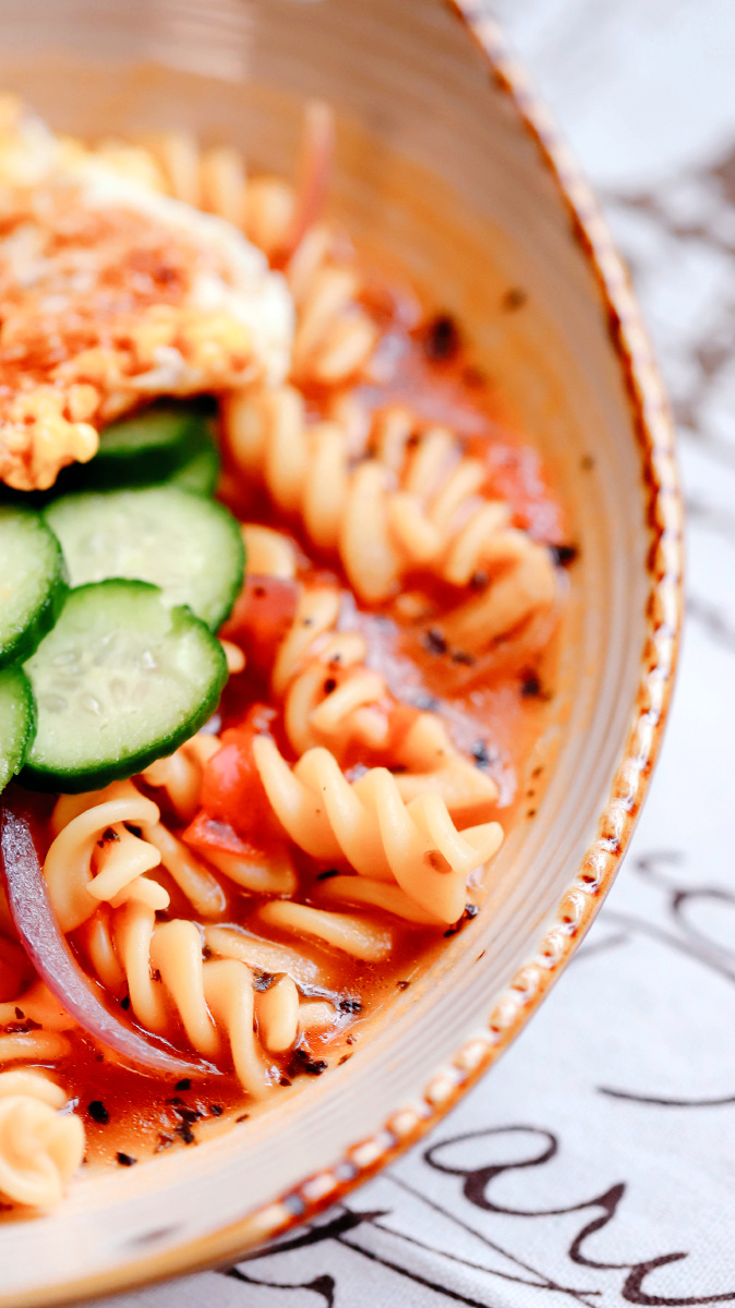 小日烟火意大利茄汁鸡蛋面今天这中西合璧的黑暗料理09面食控的闺女