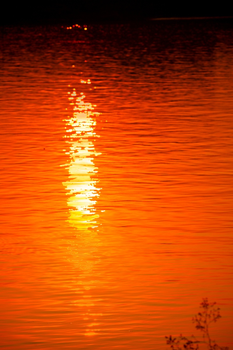 一道残阳铺水中半江瑟瑟半江红