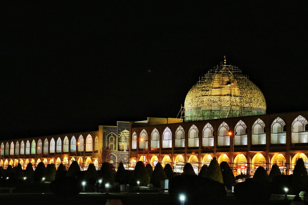 伊朗伊斯法罕伊玛目广场的夜