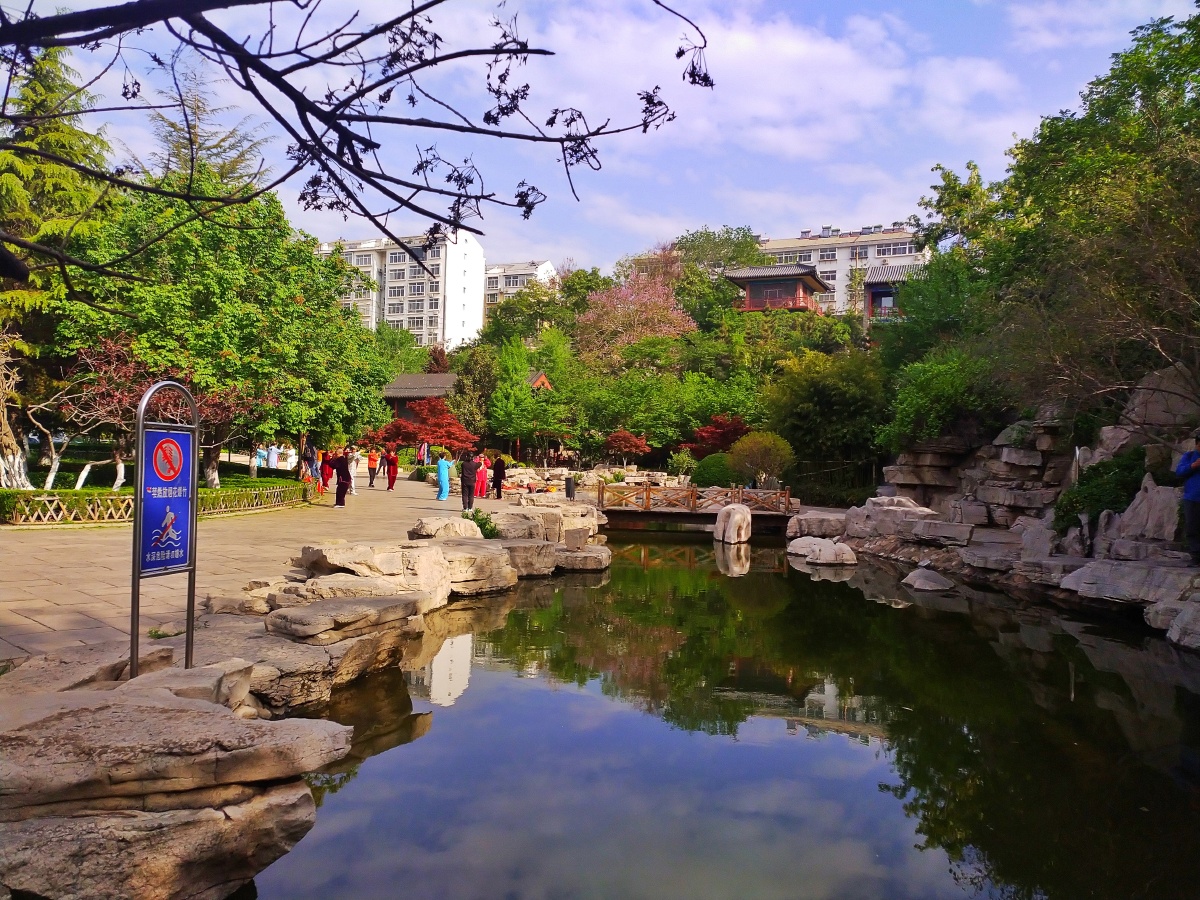 手机摄影雨后初晴博山人民公园即景